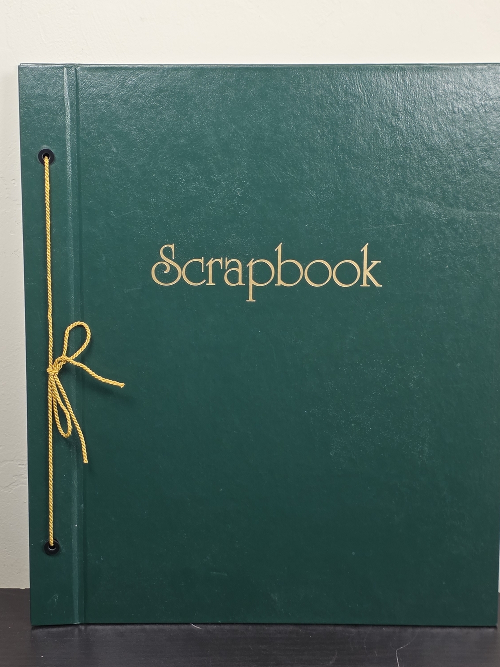 Vintage Green Scrapbook Album Large Memory Book Blank Photo Album String Tie